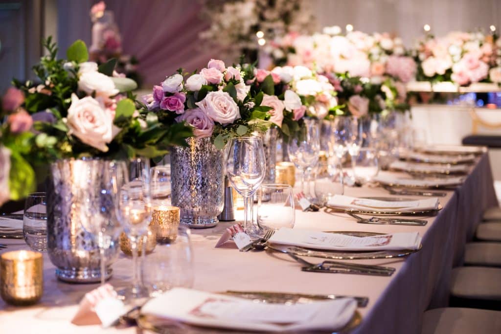 Romantic blush wedding at Palais Royale