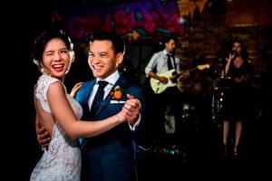 Fun Evergreen Brickworks Wedding first dance
