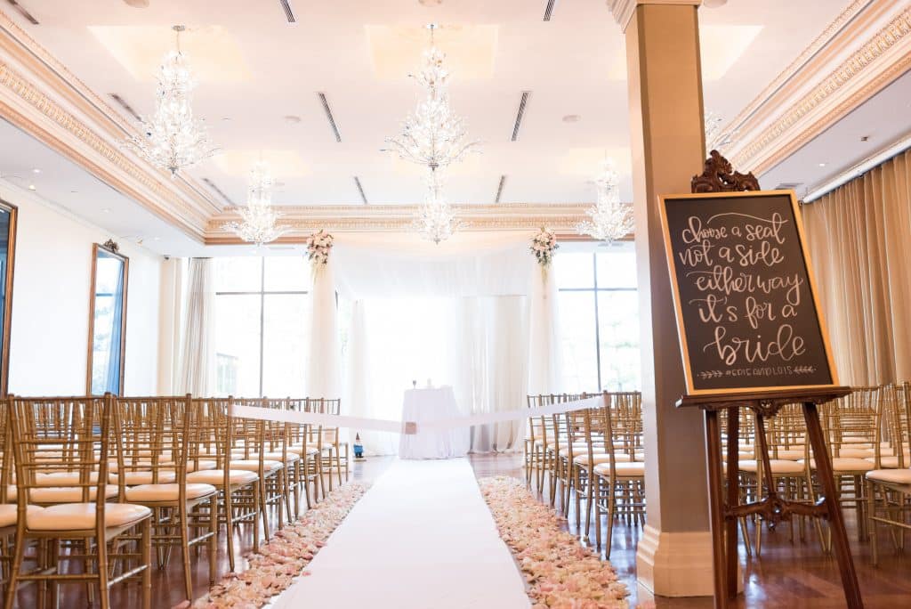 Elegant wedding with two brides at Rosewater Room