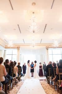 Elegant wedding with two brides at Rosewater Room