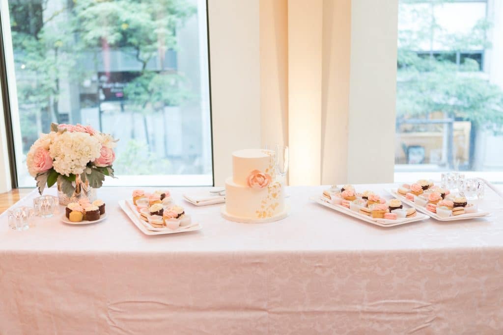 Elegant wedding with two brides at Rosewater Room