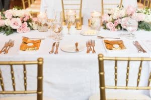 Elegant wedding with two brides at Rosewater Room