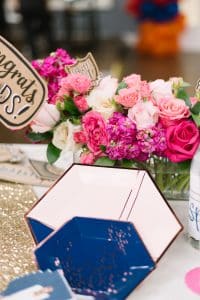 Pop of colour with fuschia flowers - Cityline Prom Special Party Planning tips with Rebecca Chan Weddings and Events. and Tracy Moore