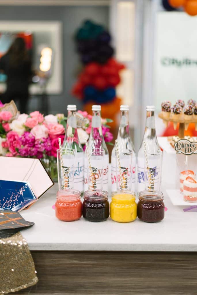 Mocktail station with fruit puree - Cityline Prom Special Party Planning tips with Rebecca Chan Weddings and Events. and Tracy Moore