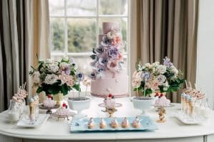 Today's Bride styled shoot - Romantic Indoor Garden Wedding Sweets Table, styled by Rebecca Chan Weddings and Events