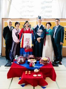 Modern Korean Chestnuts Wedding Ceremony at Malaparte Toronto