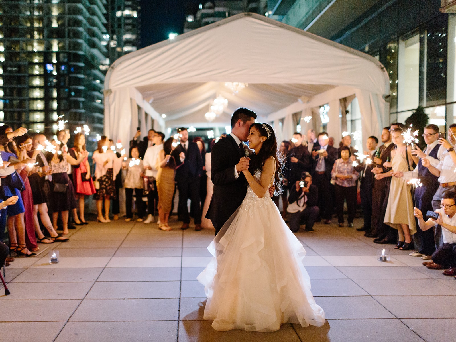 Modern Malaparte Wedding with Games and Sparklers