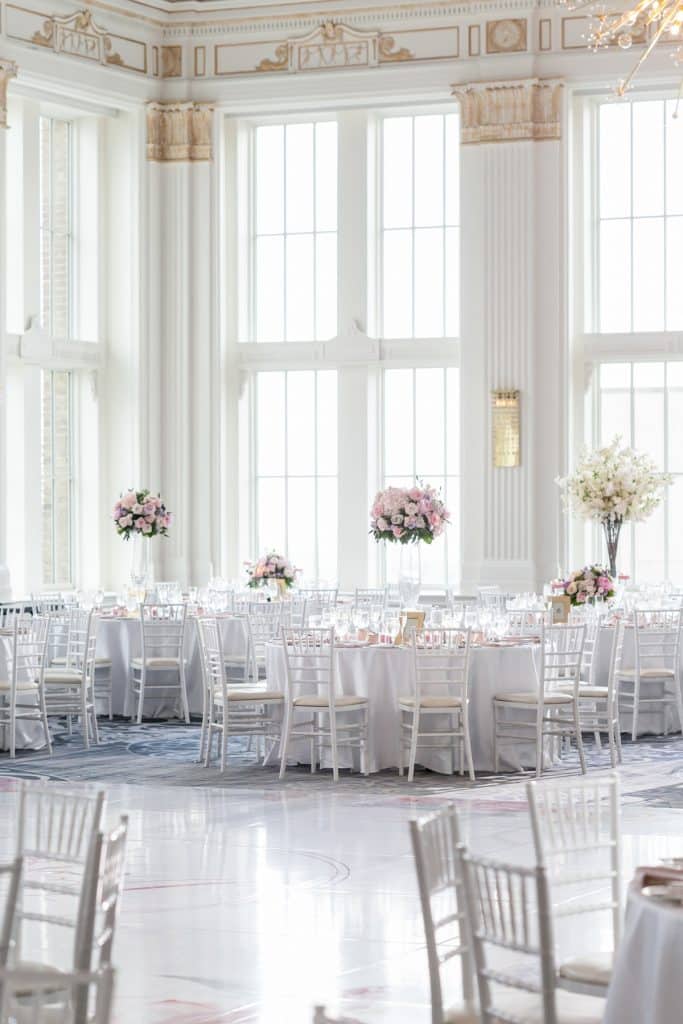 Stunning blush and lavender wedding at King Edward Hotel's Crystal Ballroom