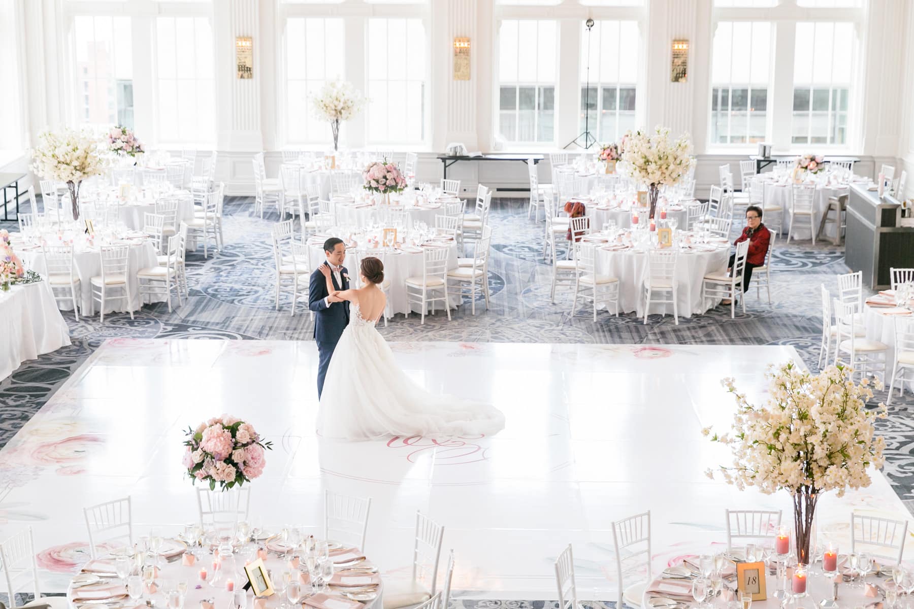 Stunning blush and lavender wedding at King Edward Hotel’s Crystal Ballroom