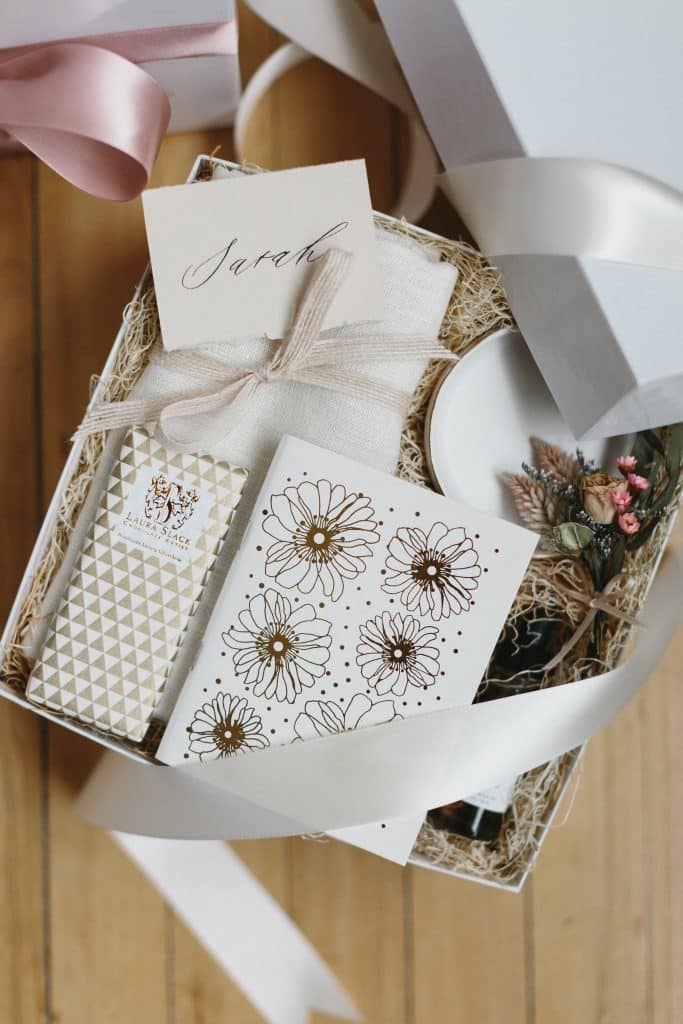 Holiday gift guide for bridesmaids - Curated gift box with artisan items