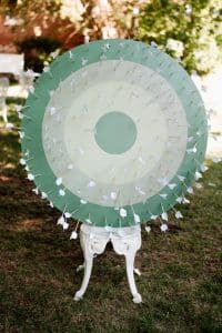 Arrow seating chart at Kurtz Orchards Farm Wedding