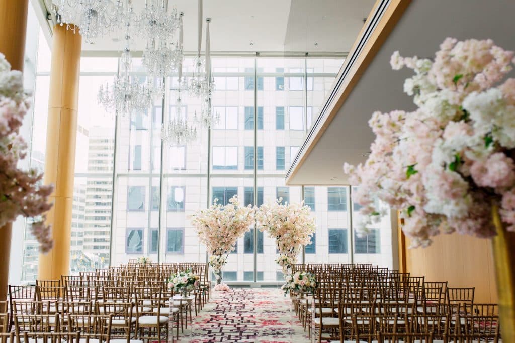 Cherry blossom wedding at Shangri-La Hotel Toronto