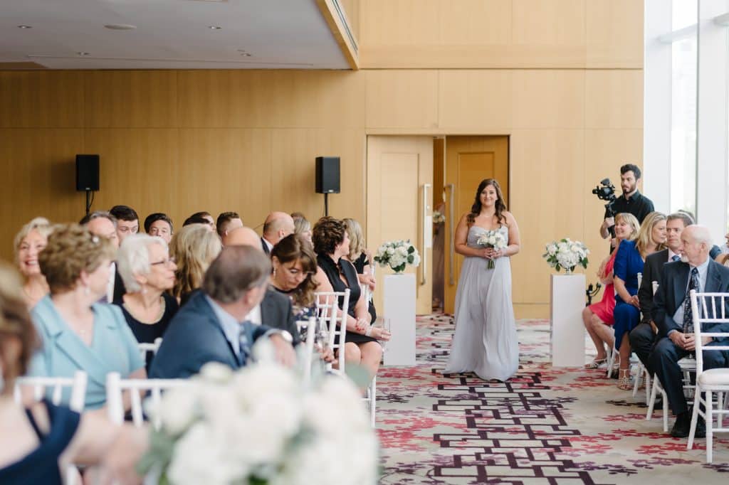 Classic white wedding ceremony at Shangri-La Hotel Toronto