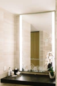 Orchid vinyl in washroom - All white wedding at Four Seasons Hotel Toronto. Planned by Rebecca Chan Weddings & Event, rebeccachan.ca