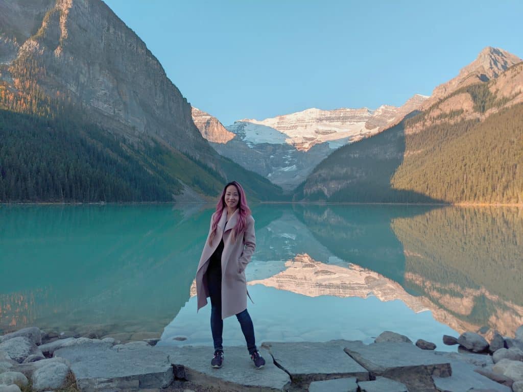 Lake Louise and Banff Honeymoon Guide -  Taking in the views of beautiful Lake Louise