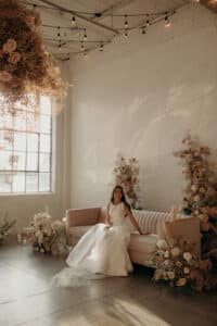 Dreamy organic floral wedding reception at District 28