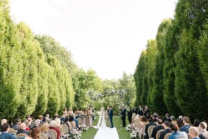 Classic Graydon Hall Manor garden wedding ceremony