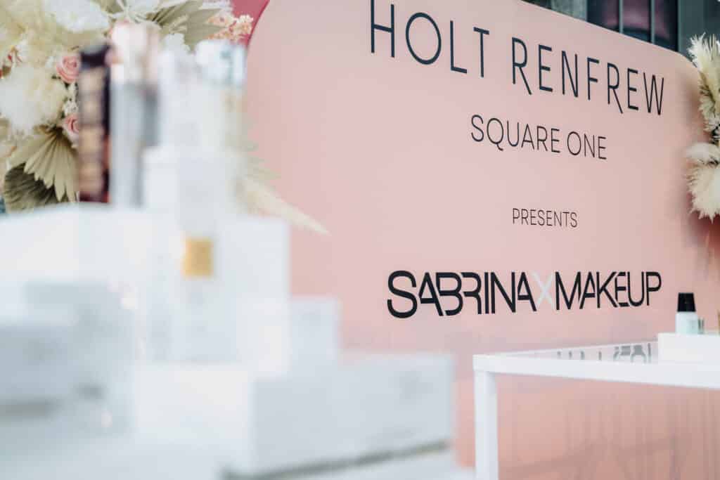 Sabrina X Makeup Masterclass hosted by Holt Renfrew Square One; designed by Rebecca Chan Weddings & Events