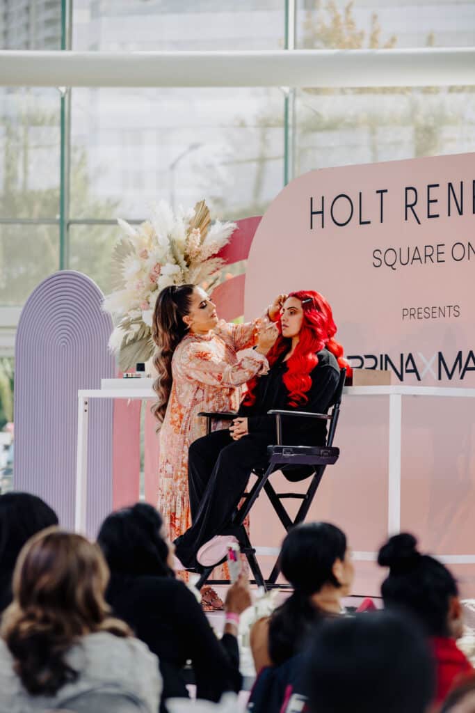 Sabrina X Makeup Masterclass hosted by Holt Renfrew Square One; designed by Rebecca Chan Weddings & Events