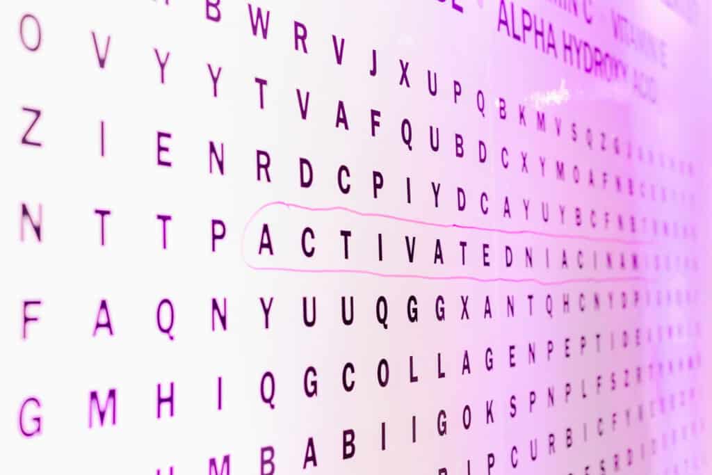 Toronto brand activation - Olay Super Serum word search