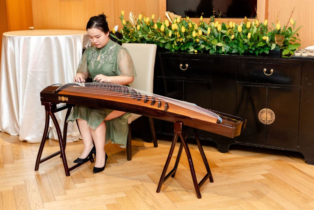 Guzheng player at Shangri-La Hotel Toronto's Lunar New Year Party