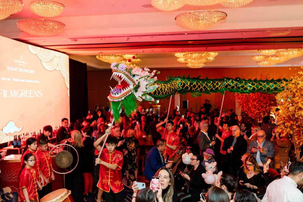 Dragon at Shangri-La Hotel Toronto celebrating lunar new year