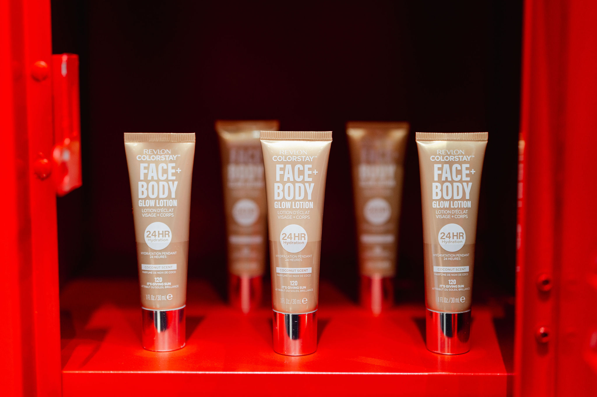 Revlon ColorStay Sports and Hockey themed Brand Activation with welcome desk and lockers
