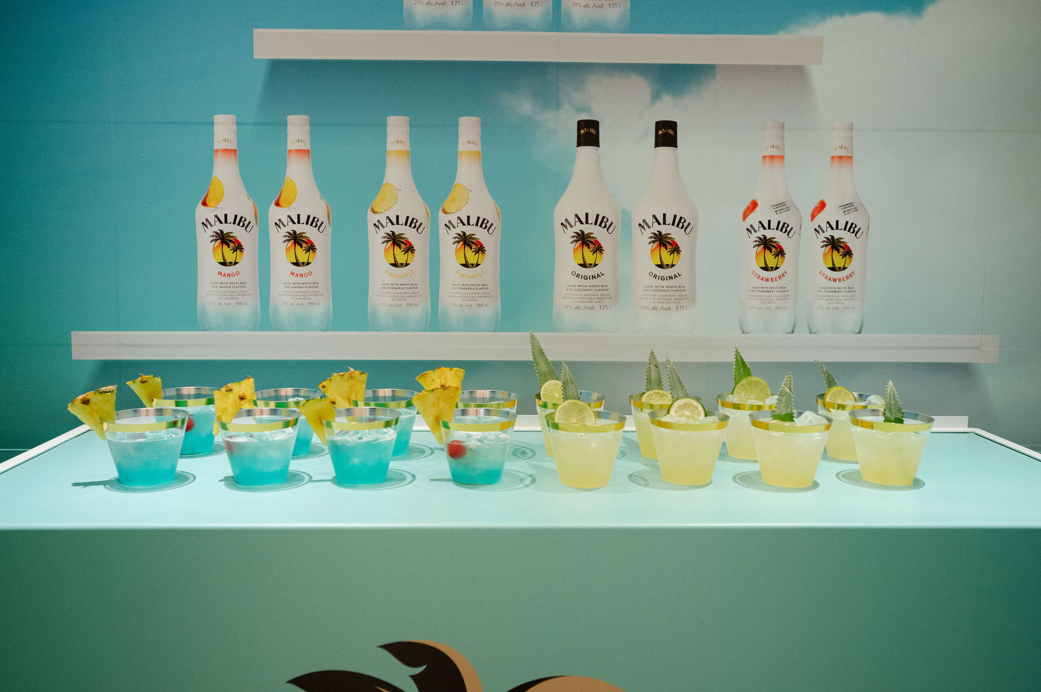 Malibu Brand Activation elevator pop up bar
