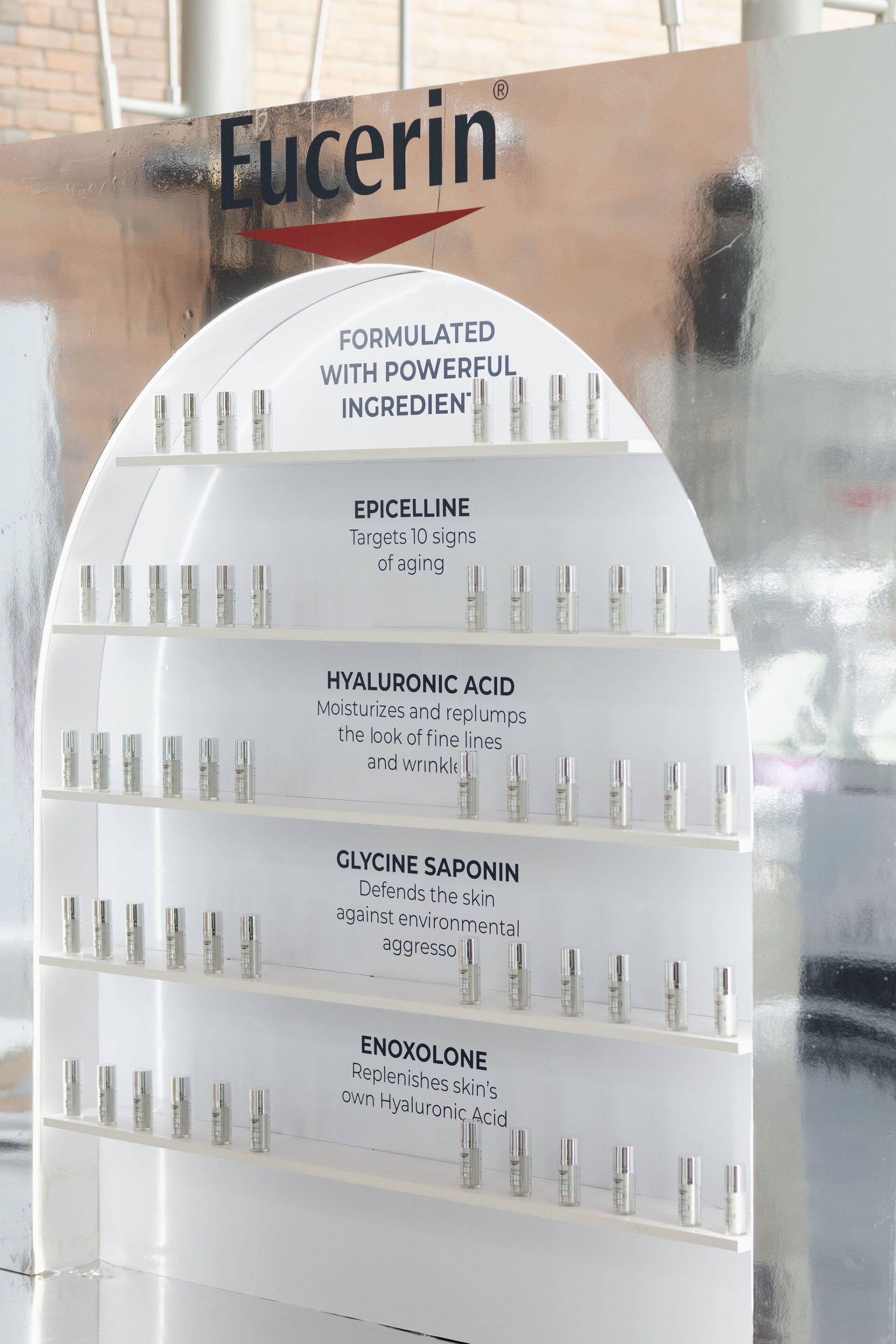 Eucerin brand activation custom product display