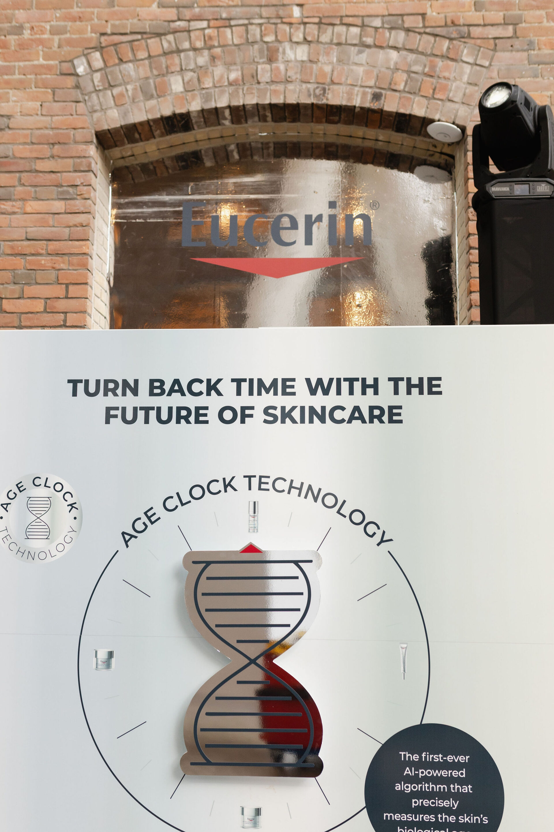 Spinning hour glass activation - Eucerin Epicelline Serum Launch Event