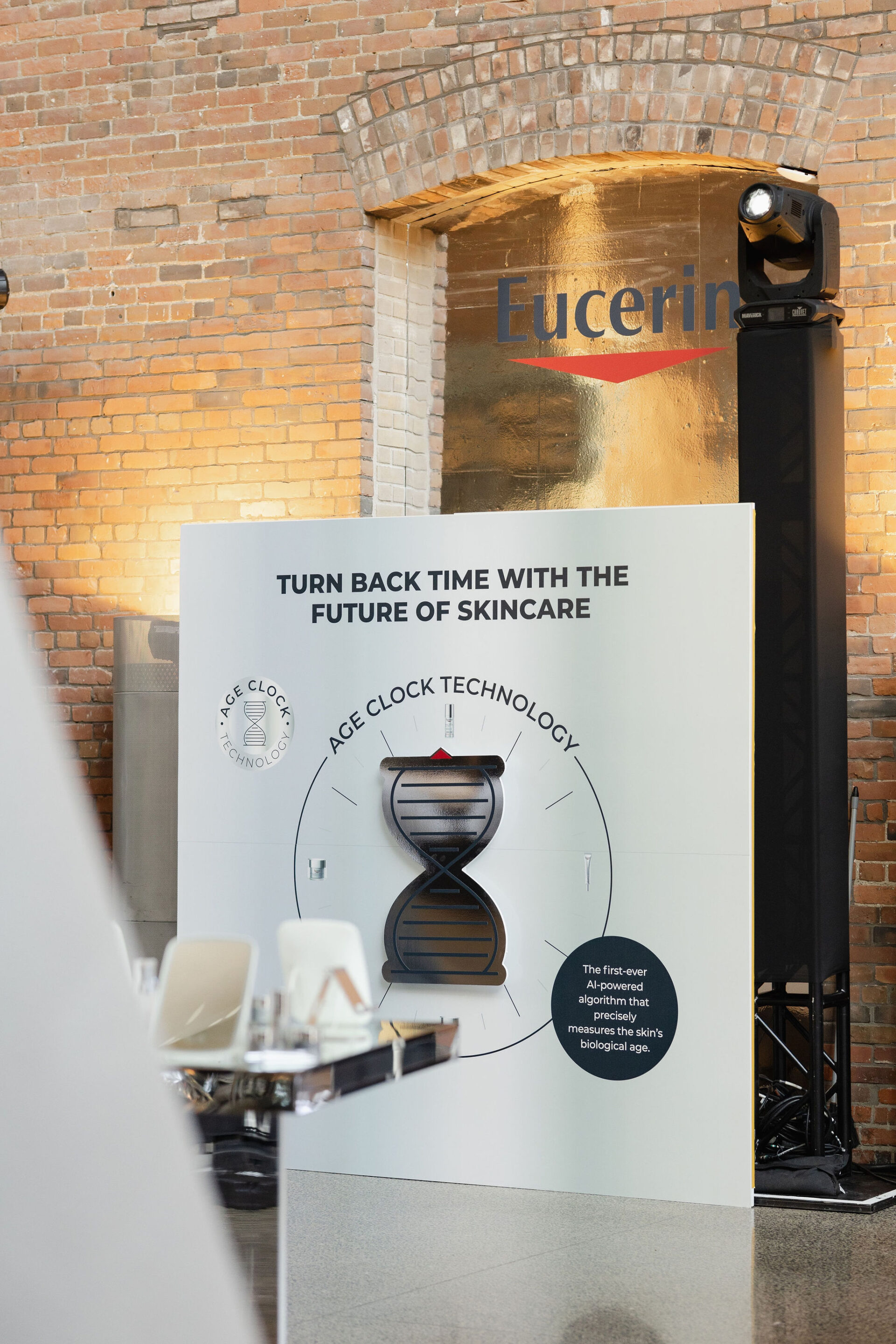 Spinning hour glass activation - Eucerin Epicelline Serum Launch Event